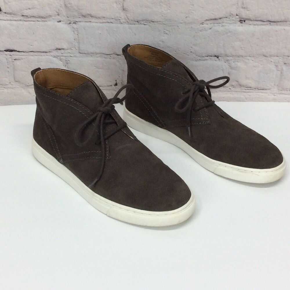 Lucky Brand Lorelle Chukka Ankle Sneakers Men's Sz 9M Gray Suede Leather Lace Up - Picture 3 of 9